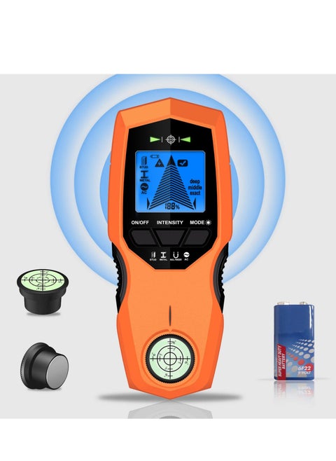 Stud Finder Wall Scanner, 7 in 1 upgraded Electronic Stud Sensor with Magnetic Bubble Level, Digital LCD Display, Beam Finders Wall Detector for Wood, AC Wire, Metal Studs, Joist Pipe