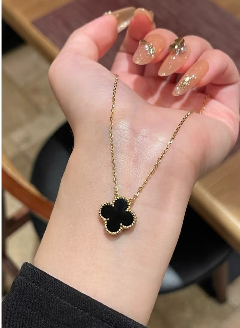 قلادة نسائية ذهبي مع اسود - Image 2