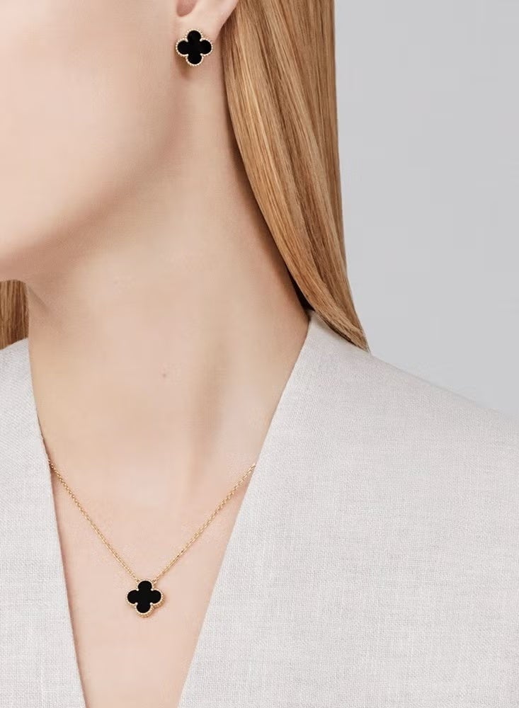 قلادة نسائية ذهبي مع اسود - Image 3