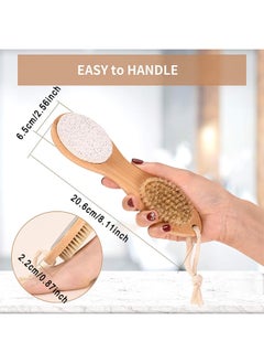 Depend Feet Pedicure Scrubber Exfoliator Tools, Multi-Purpose 4 In 1 Foot Pedicure Brush Pumice Stone, Scrubber And File For Soft Care, Foot File Callus Remover  - Image 5