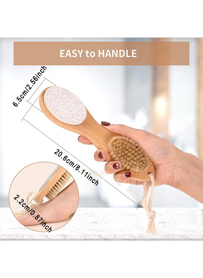 Depend Feet Pedicure Scrubber Exfoliator Tools, Multi-Purpose 4 In 1 Foot Pedicure Brush Pumice Stone, Scrubber And File For Soft Care, Foot File Callus Remover  - Image 5