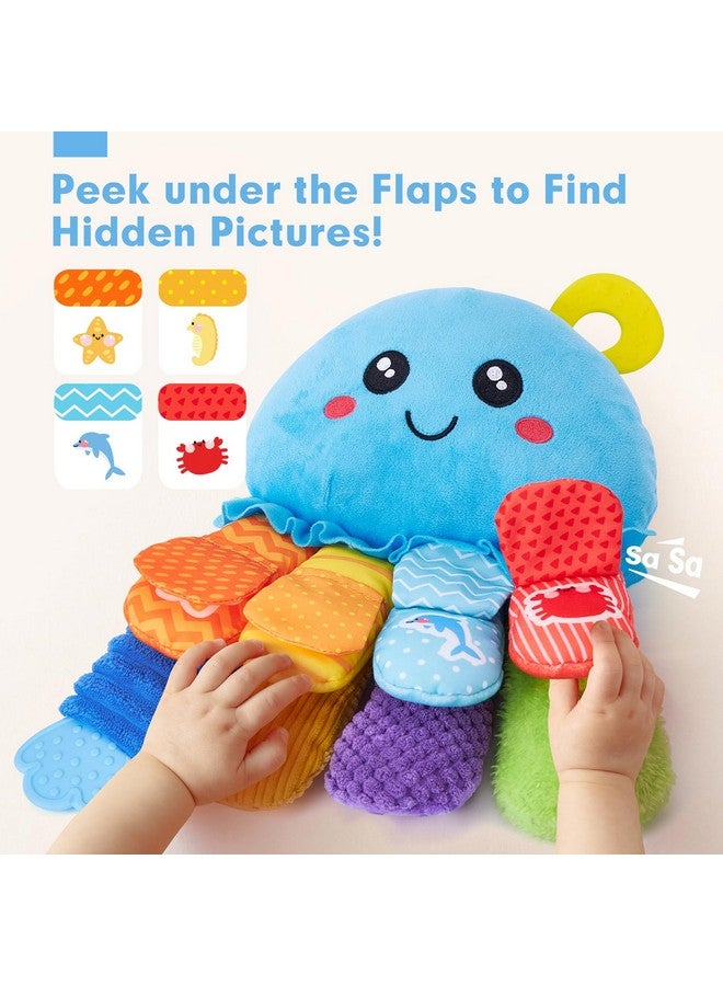 hahaland ألعاب حسية للأطفال من هاهالاند 0-6 أشهر - لعبة لينة لوقت البطن مع مرآة وصوت مميز للأطفال الرضع، ألعاب مقعد السيارة المعلقة، هدايا للمواليد الجدد 3 4 5 6 أشهر - Image 4