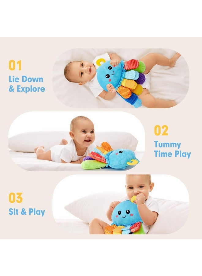 hahaland ألعاب حسية للأطفال من هاهالاند 0-6 أشهر - لعبة لينة لوقت البطن مع مرآة وصوت مميز للأطفال الرضع، ألعاب مقعد السيارة المعلقة، هدايا للمواليد الجدد 3 4 5 6 أشهر - Image 5