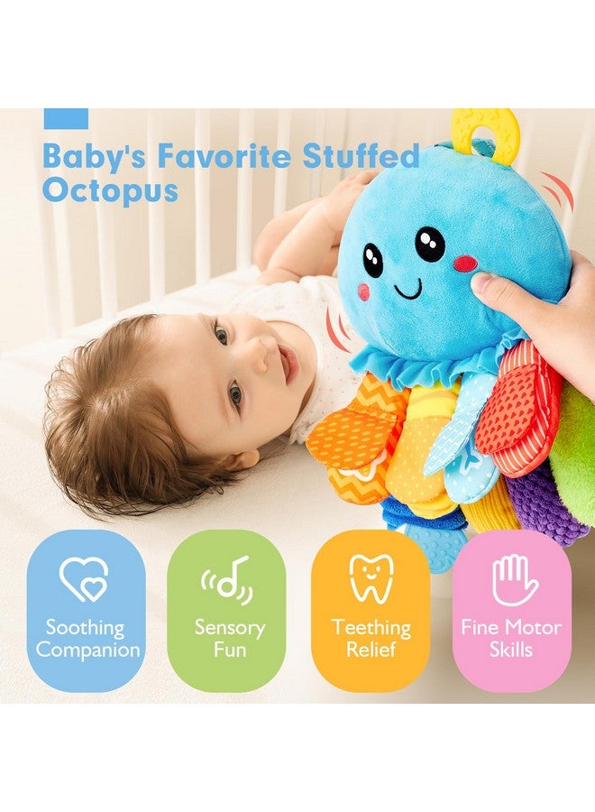 hahaland ألعاب حسية للأطفال من هاهالاند 0-6 أشهر - لعبة لينة لوقت البطن مع مرآة وصوت مميز للأطفال الرضع، ألعاب مقعد السيارة المعلقة، هدايا للمواليد الجدد 3 4 5 6 أشهر - Image 2