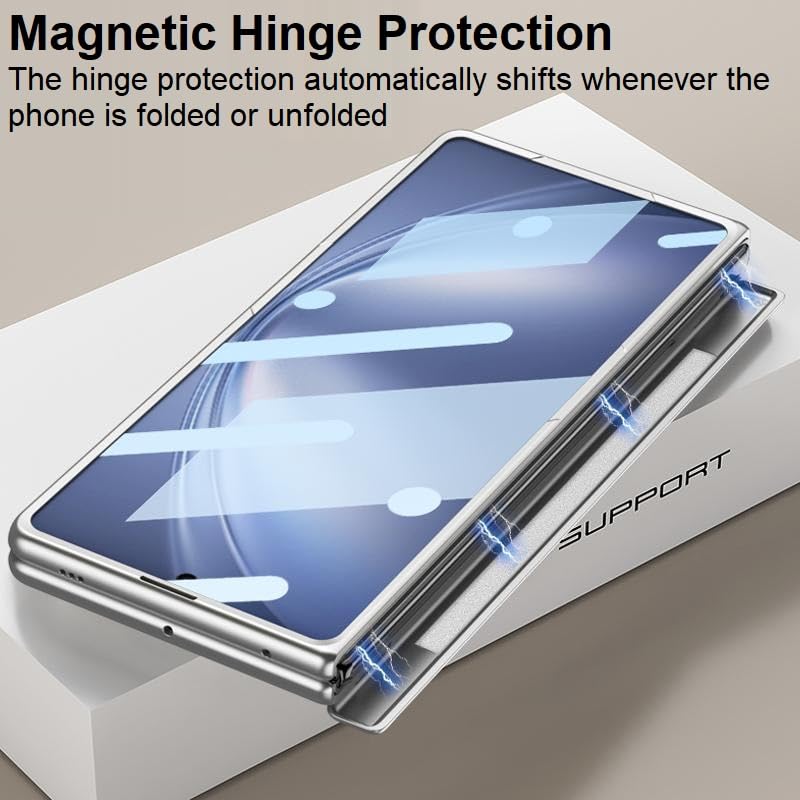 Midkart Magnetic Cover Compatible with Vivo X Fold 5 Release 2025 and Compatible with Magsafe Charging Hinge Protection Front Glass Case & Camera Protection, Black - Image 5