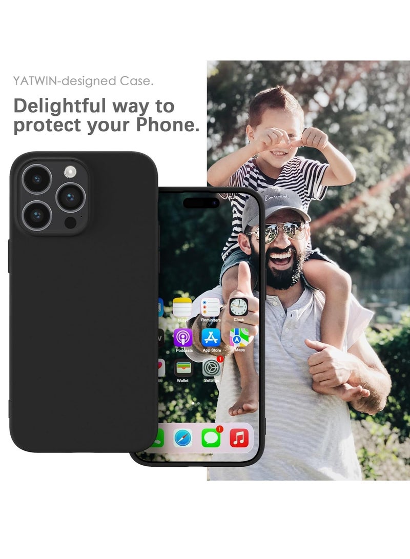 ELTRAZONE ELTRAZONE Silicone Case for iPhone 15 Pro Max, Soft-Touch, Shockproof, DustProof, Antiskid Full Body Armour Phone Cover for Apple iPhone 15 Pro Max - Black - Image 2