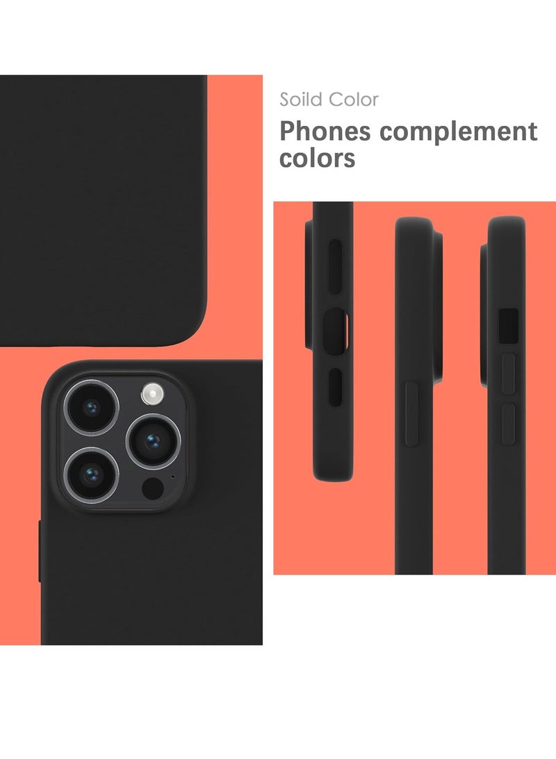 ELTRAZONE ELTRAZONE Silicone Case for iPhone 15 Pro Max, Soft-Touch, Shockproof, DustProof, Antiskid Full Body Armour Phone Cover for Apple iPhone 15 Pro Max - Black - Image 3
