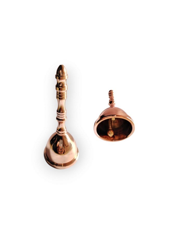MDMINFY Decorative Hand Bell with Ornate Handle, Copper Finish, Vintage Style - Image 2