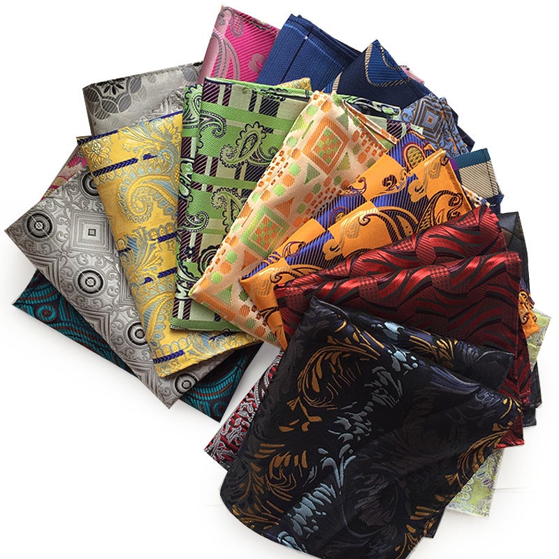 Source Manufacturers Men'S Pocket Towel Small Square Large Flower Spike Fashion Chest Towel Handkerchief - Image 4