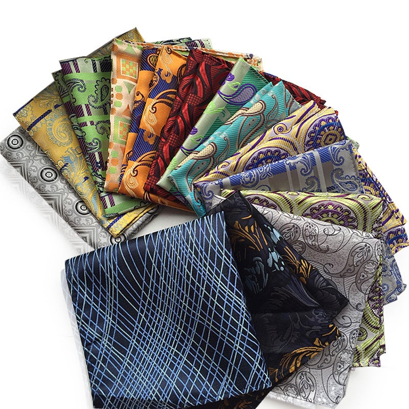 Source Manufacturers Men'S Pocket Towel Small Square Large Flower Spike Fashion Chest Towel Handkerchief - Image 5