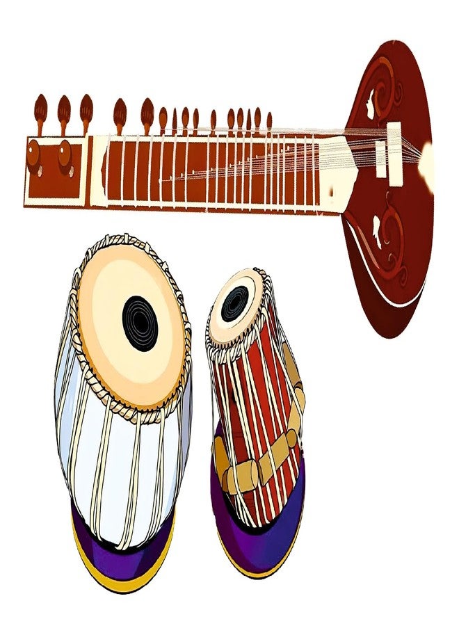 Akki World Musical_Instruments Wall Sticker for Living Room/Bedroom/Office and All Decorative Stickers (Size :- 76 X 38 cm) - Image 1
