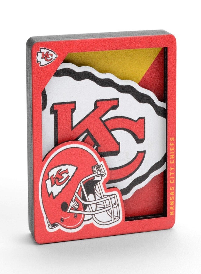 YouTheFan NFL Kansas City Chiefs 3D Logo Series Magnets - Image 1