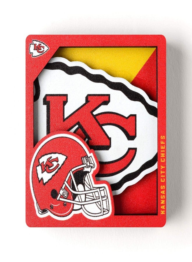 YouTheFan NFL Kansas City Chiefs 3D Logo Series Magnets - Image 4