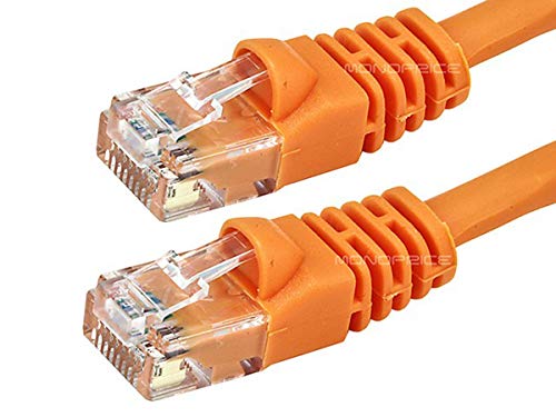 Monoprice Cat5e Ethernet Patch Cable - 0.5 Feet - Orange | Network Internet Cord - RJ45, Stranded, 350Mhz, UTP, Pure Bare Copper Wire, 24AWG - Image 2