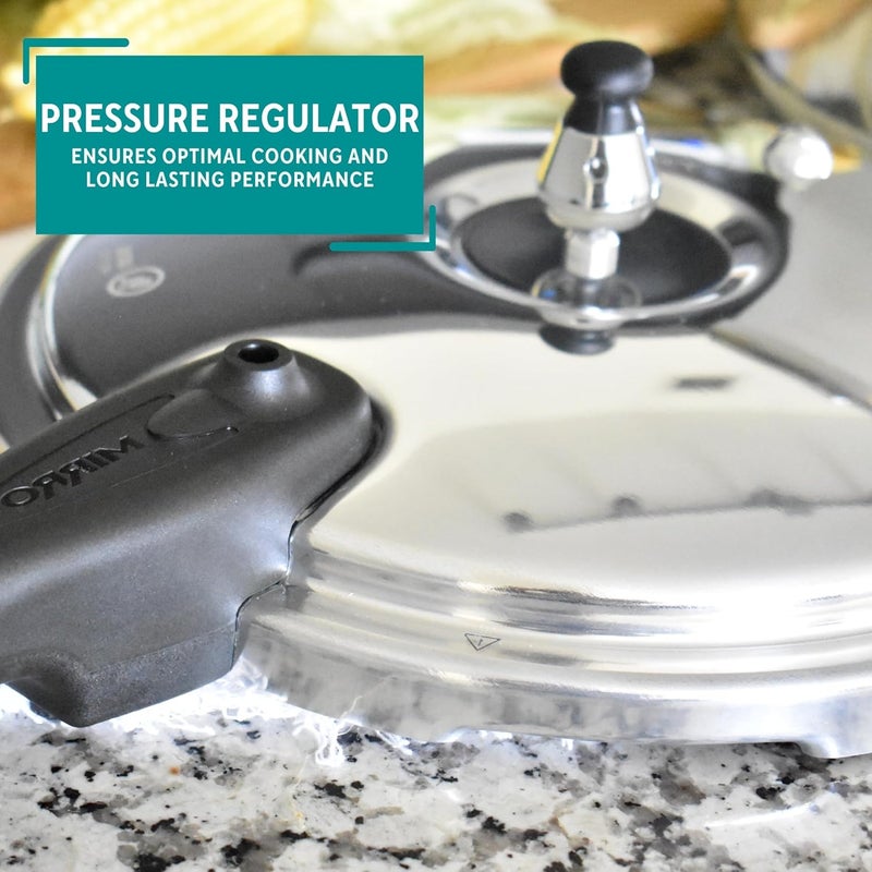 Mirro 92160A وعاء ضغط من الألمنيوم المصقول بسعة 10-PSI، 6-كوارت، فضي - - Image 5