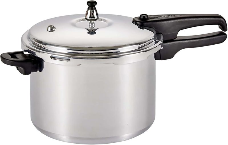 Mirro 92160A وعاء ضغط من الألمنيوم المصقول بسعة 10-PSI، 6-كوارت، فضي - - Image 1