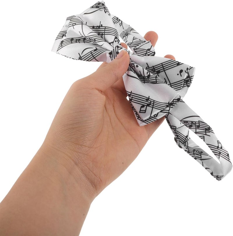 3pcs Pre-tied Music Bow Ties Set – Piano Keys Cartoon Symbol Pattern, Clip-on Neckties for Men and Boys, Wedding Party and Performer Accessories - Image 4