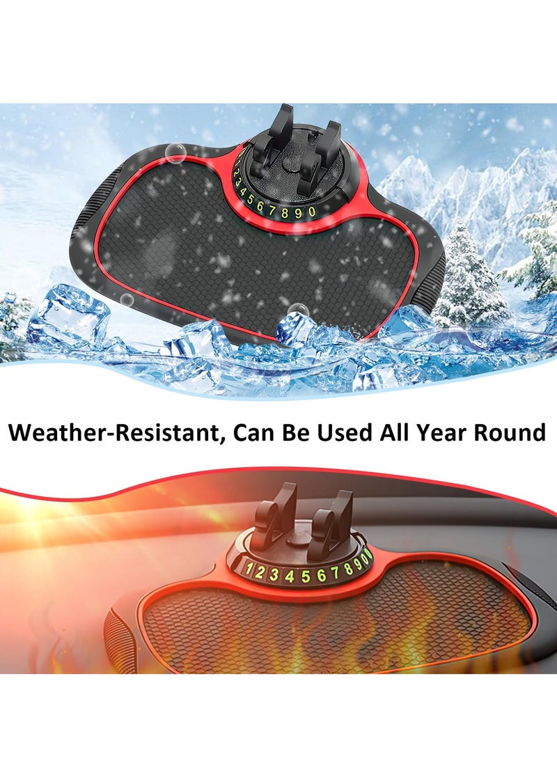 Generic - Multifunction Car Anti-Slip Mat Auto Phone Holder, Rotatable Anti Skid Car Dashboard Pad with Temporary Parking Numbe, Universal Phone Holder With Extra Large Pad For Phones Sunglasses Keys Gadgets - Image 1
