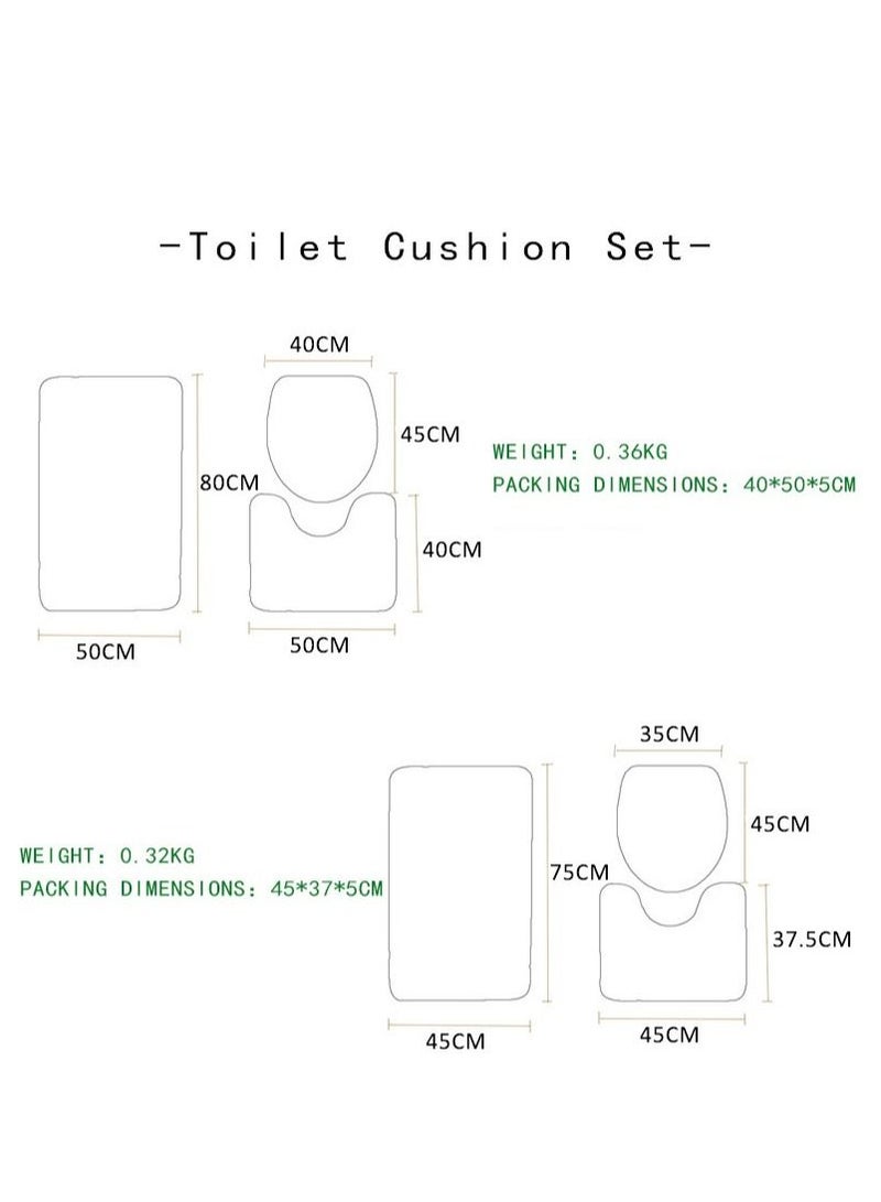 الأزرق جي دبليو طقم إكسسوار دواسات الحمام من 3 قطع - Image 5