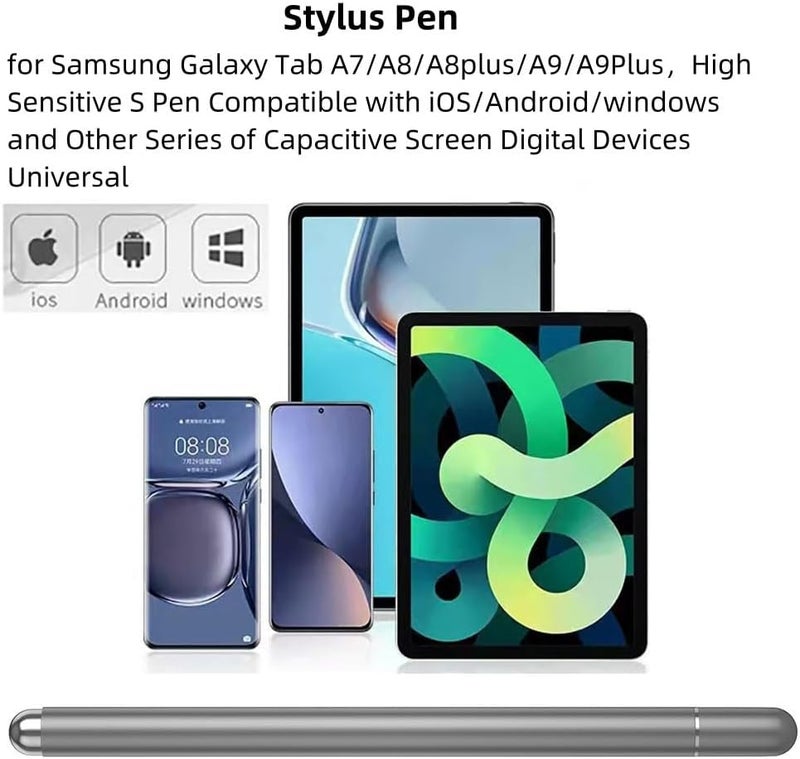 Bimahoo عدد 2 قلم ستيلوس متوافق مع Samsung Galaxy Z Fold 7 Fold Edition، لأجهزة Samsung Galaxy Tab A7/A8/A8plus/A9/A9Plus، بلون رمادي. - Image 4