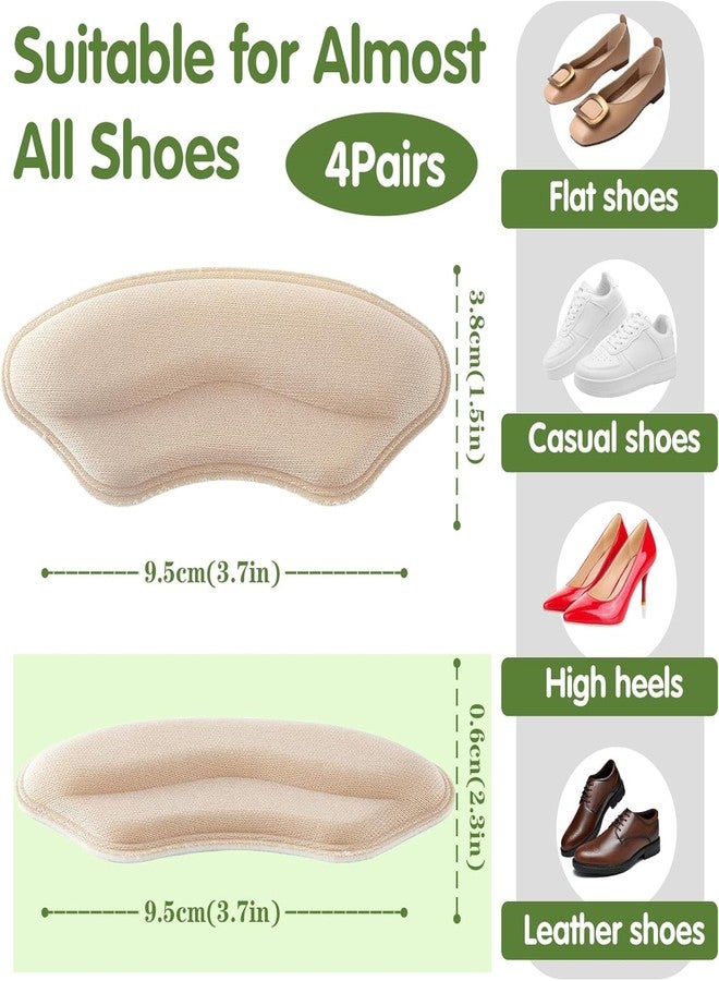 Peeruka Combo Self-Adhesive Heel Grips Liner Shoe Tightener Inserts for Loose Shoes, Shoes Bite Protector Heels Pads Snugs for Shoe Insoles, Heel Pad for HeelPain Men Women (Heel Liner - 1 Pair Skin, Free) - Image 2