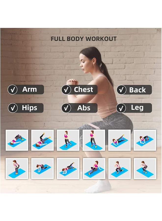 Resistance Bands Set, 5pcs Assorted Pounds Strength Training Exercise Resistance Loops Stretch Bands, Gym Fitness Yoga Workout Resistance Loops Bands for Arm Legs and hips - Image 5