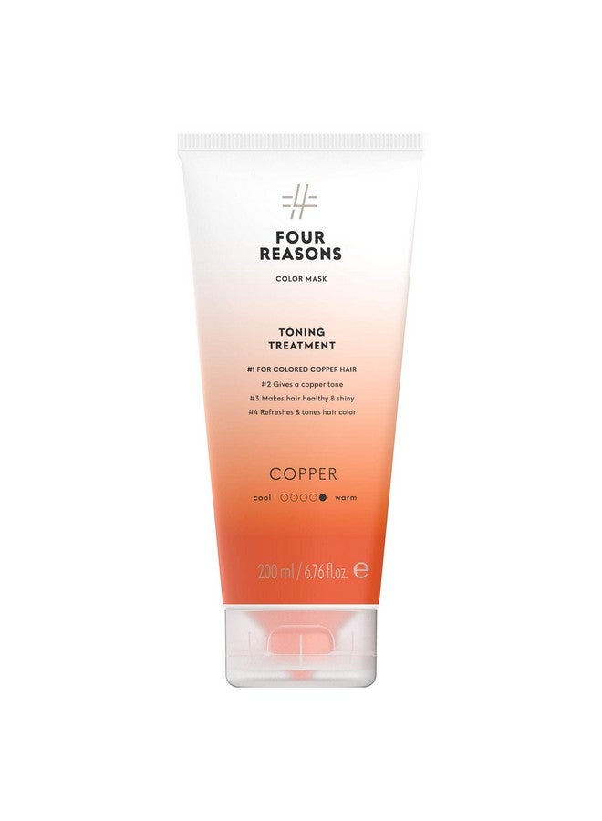 Four Reasons Color Mask - Copper - (27 Colors) Toning Treatment, Color Depositing Conditioner, Tone & Enhance Color-Treated Hair - Semi Permanent Hair Dye, Vegan and Cruelty-Free, 6.76 fl oz - Image 1