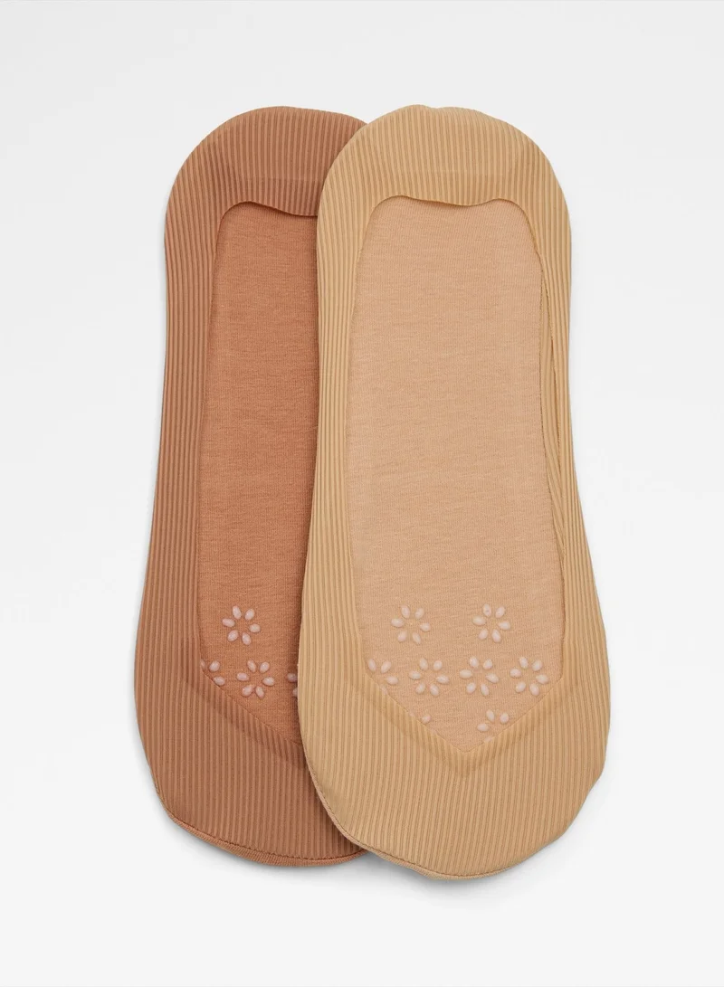 الدو TIPTOE Ribbed No Show Socks