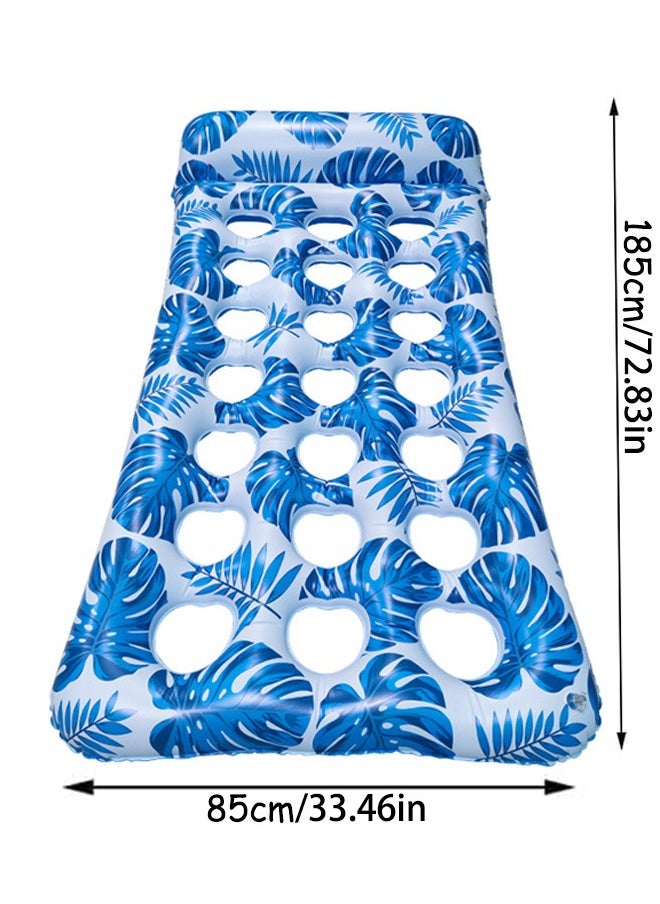 Inflatable Pool Float Lounge Adult Pool Floating Raft Floating Pool Lounger Sun Tanning Floats Cool Water Floaty for Swimming Pool Lake Float Beach Pool Party Toys