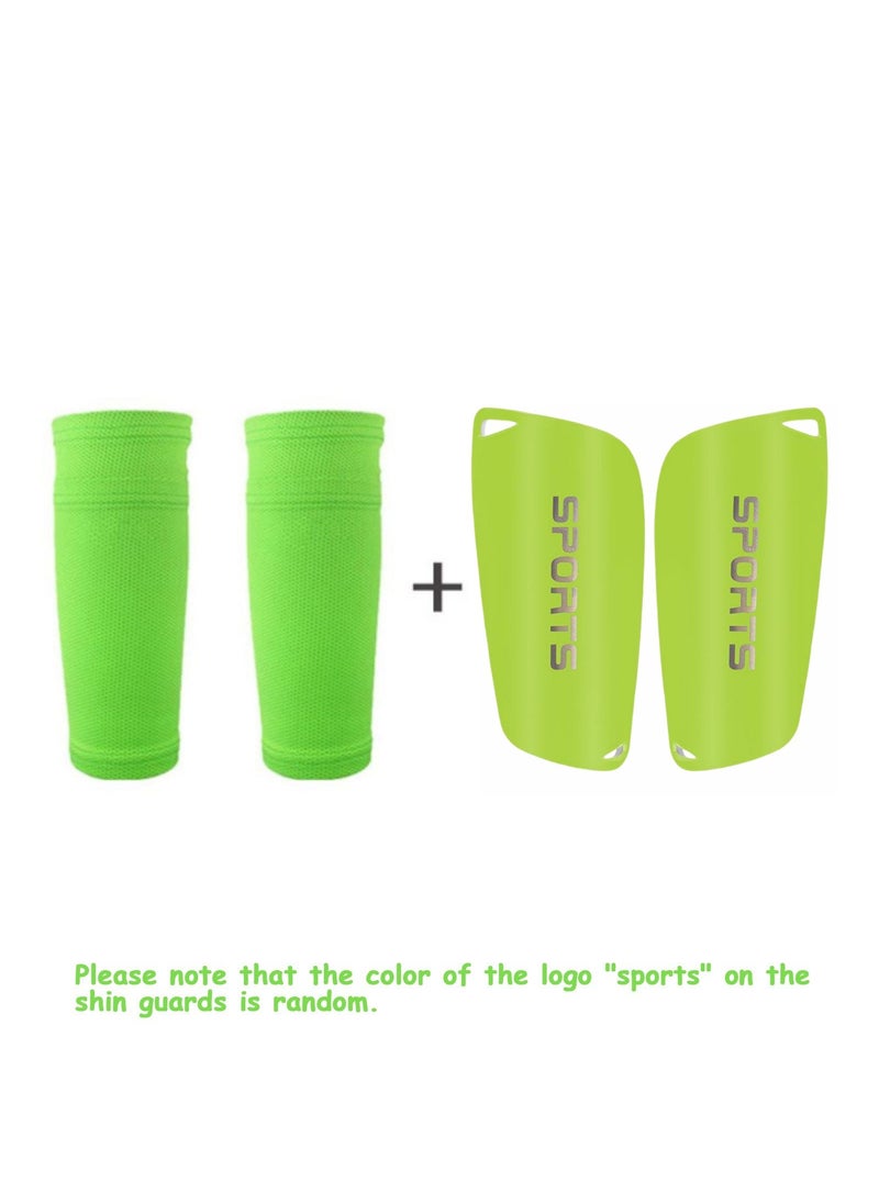 Sports - 1 Pair Of Calf Guard Socks And 1 Pair Of Football Shin Guards - Image 1