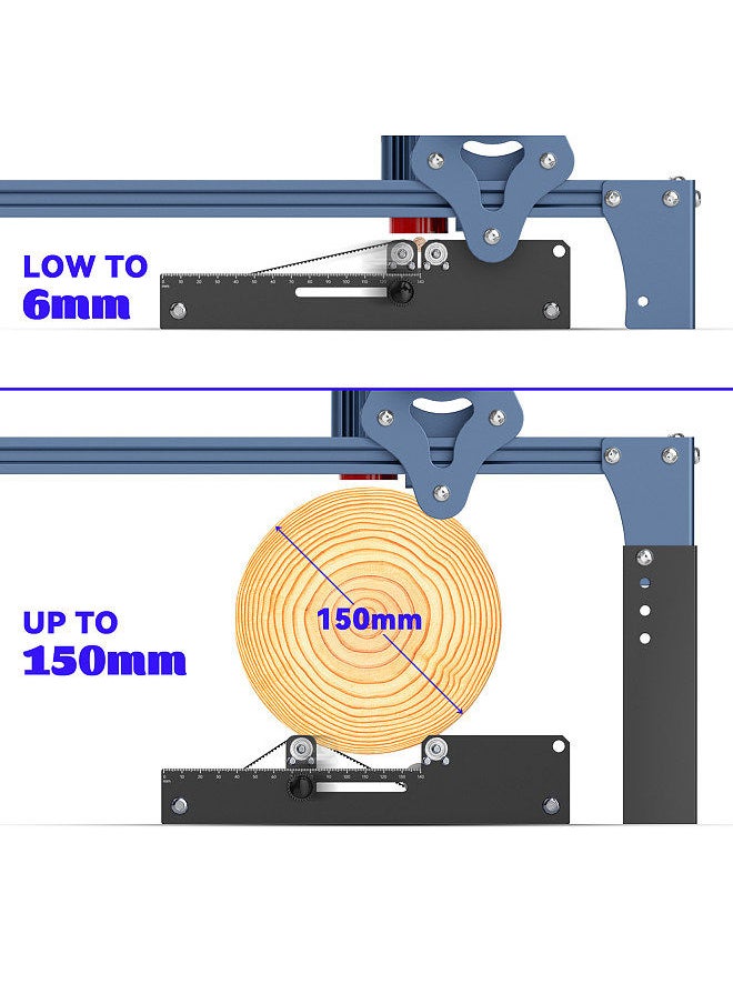 SCULPFUN Laser Rotary Roller Laser Engraver Y-axis Rotary Roller 360° Rotating for  6-150mm Different Engraving Diameter for Laser Engraving Cylindrical Objects Cans  - Image 3