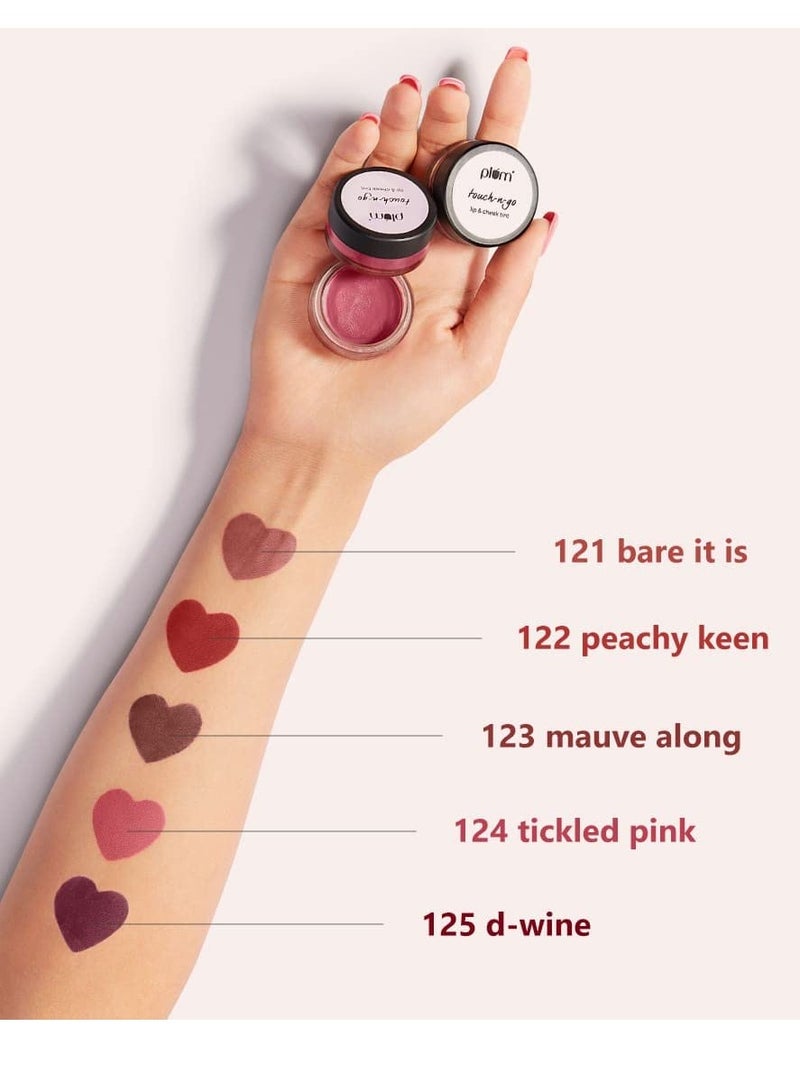 Plum Touch Lip Cheek Tint Highly Pigmented Effortless Blending 130 Coral Red