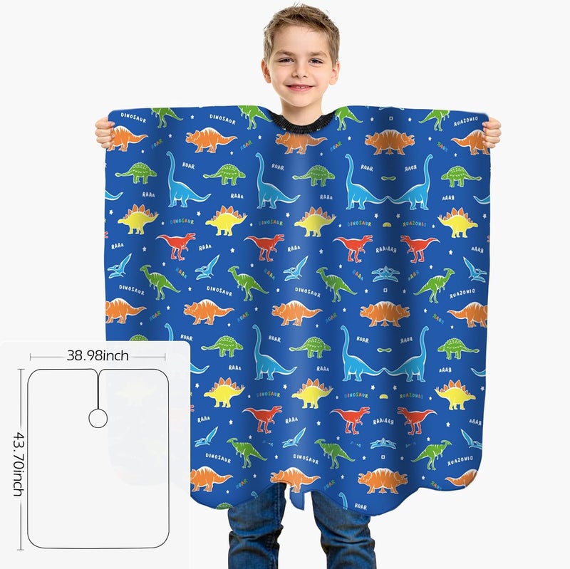 Himart Hair Cutting Barber Cape Professional Haircut Salon Cape for Men Women (Blue Dinosaur) - Image 3