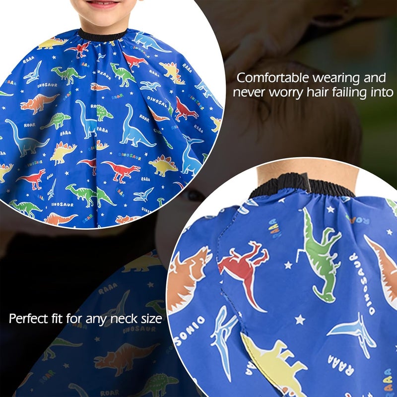 Himart Hair Cutting Barber Cape Professional Haircut Salon Cape for Men Women (Blue Dinosaur) - Image 2