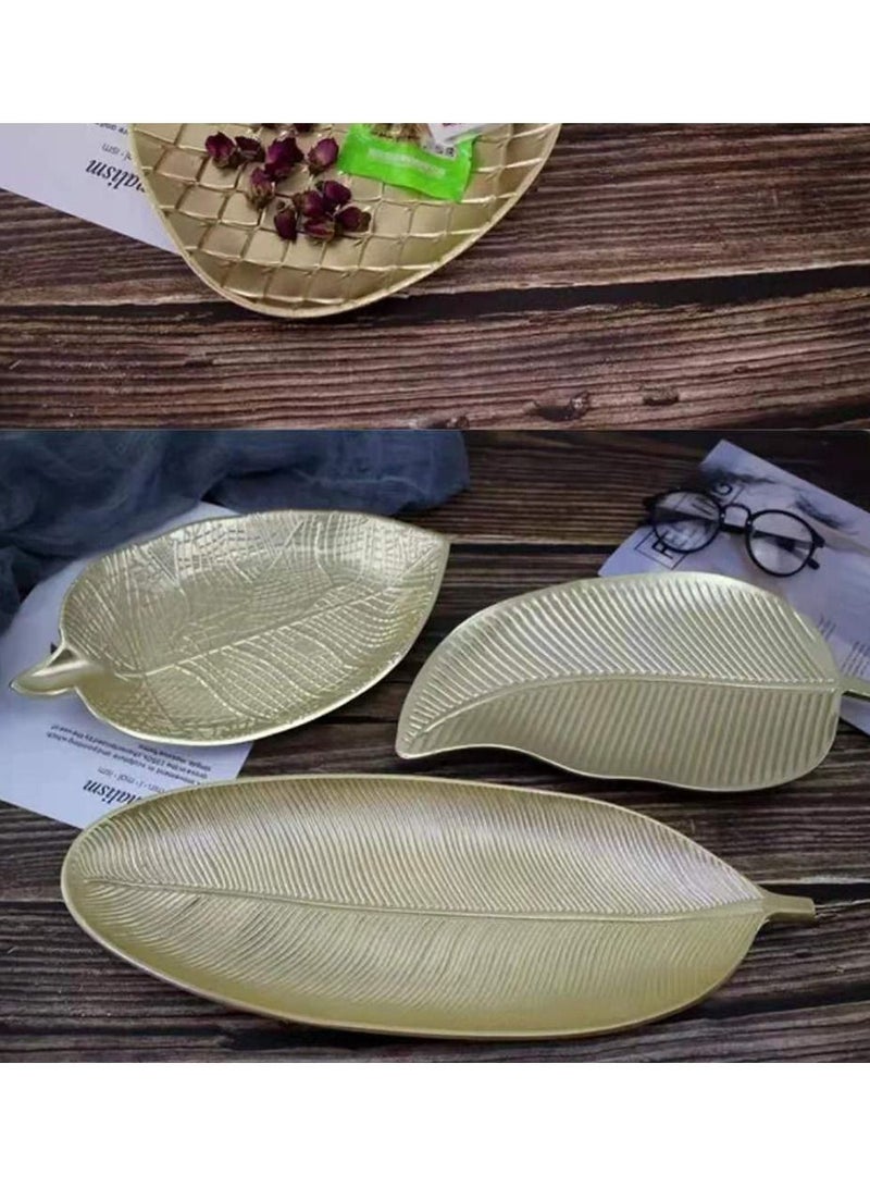 LINGWEI Wooden Leaf Shaped Decorative Trays Wood Serving Tray - Image 3