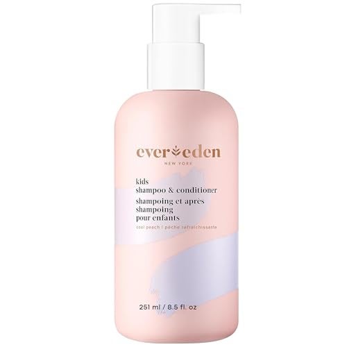 Evereden Kids Shampoo and Conditioner 2-in-1: Cool Peach, 8.5 fl oz. | Clean, Vegan, & Gentle Care for Kids | Toddler Shampoo and Conditioner for Healthy Scalp & Hair | Age 4+ - Image 1
