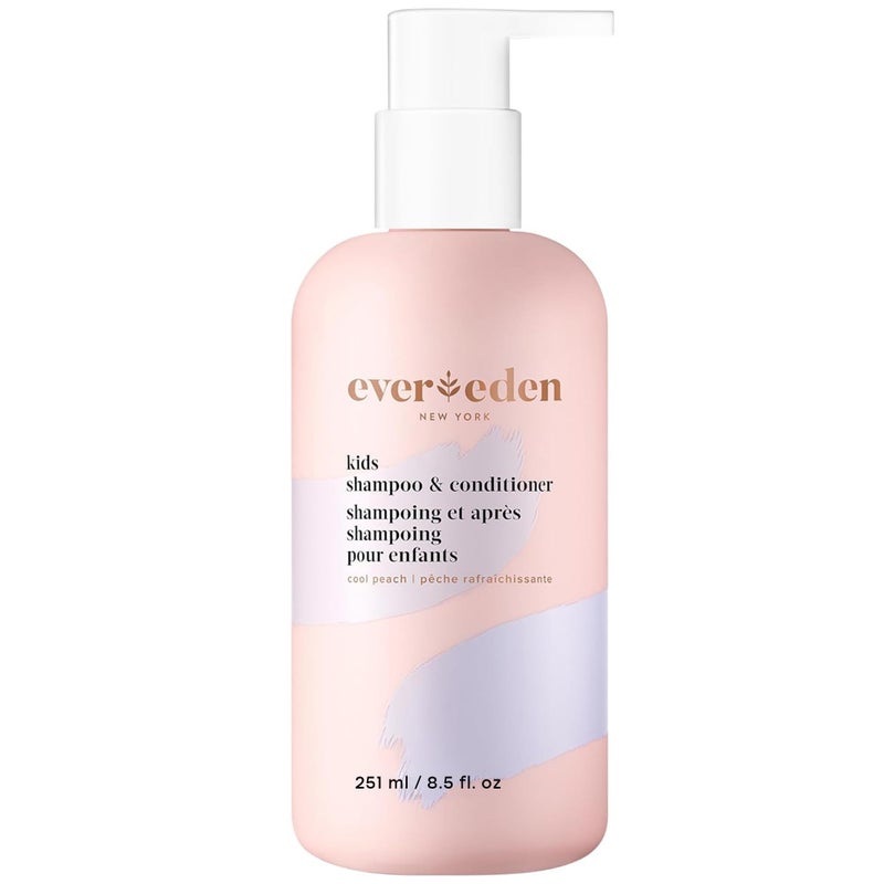 Evereden Kids Shampoo and Conditioner 2-in-1: Cool Peach, 8.5 fl oz. | Clean, Vegan, & Gentle Care for Kids | Toddler Shampoo and Conditioner for Healthy Scalp & Hair | Age 4+ - Image 2
