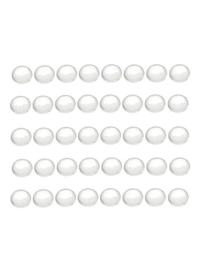 Dophee Round Glass Cabochon For Jewelry Making Clear Dome Tiles Cabochons With Flat Back Dome Bead Cameo Cabochon Tile For Diy Craft Photo Pendants Rings Necklace 8Mm/0.31In 40Pack 