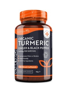 Nutravita Organic Turmeric 1440mg High Strength - 180 Capsules  - Image 1