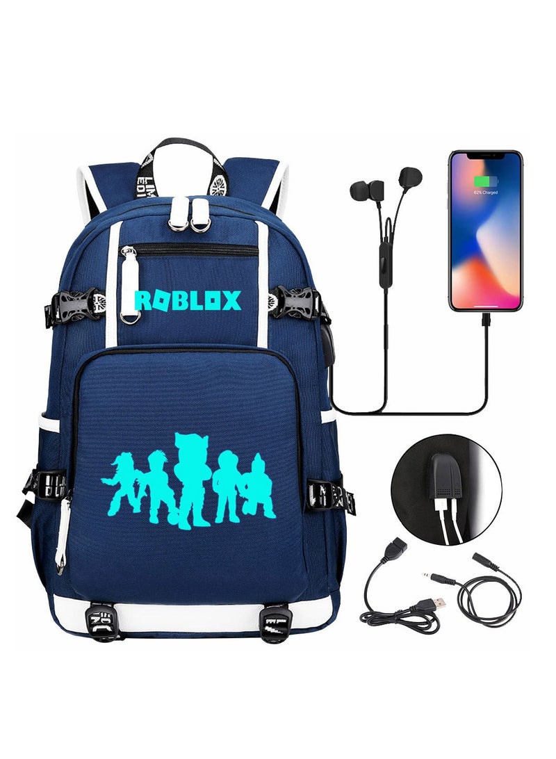 Roblox USB Earphones South Leisure Travel Backpack