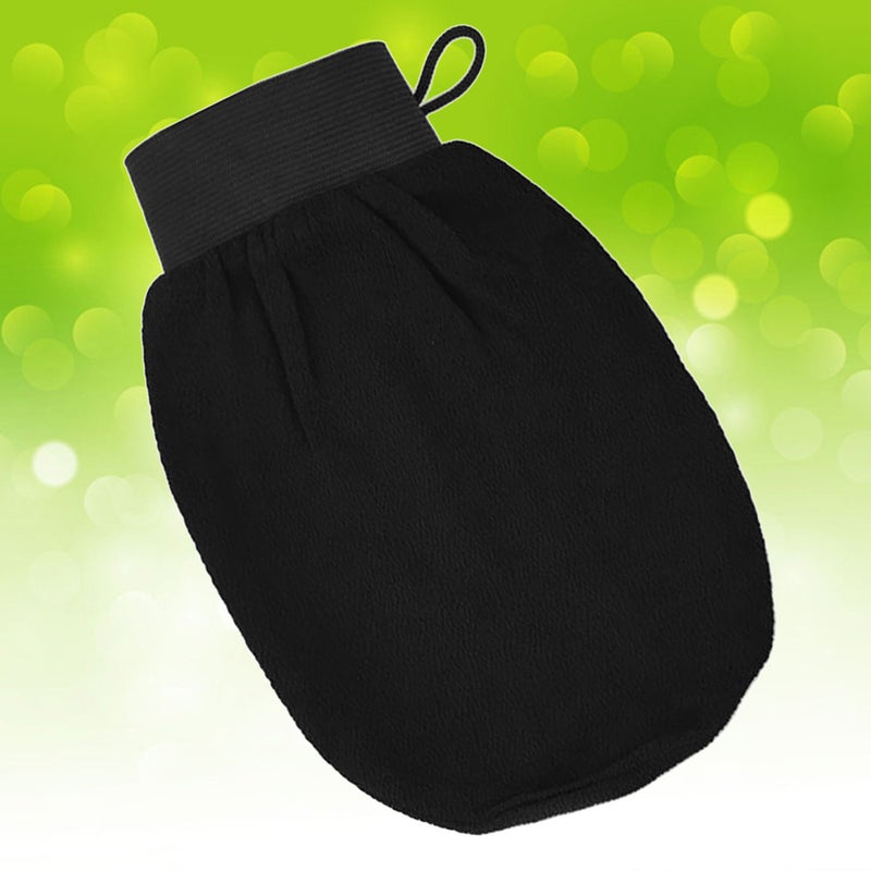 2pcs Bath Exfoliating Scrub Gloves Bath Shower Scrubber Dead Skin Remover for Men and Women(Black) - Image 4