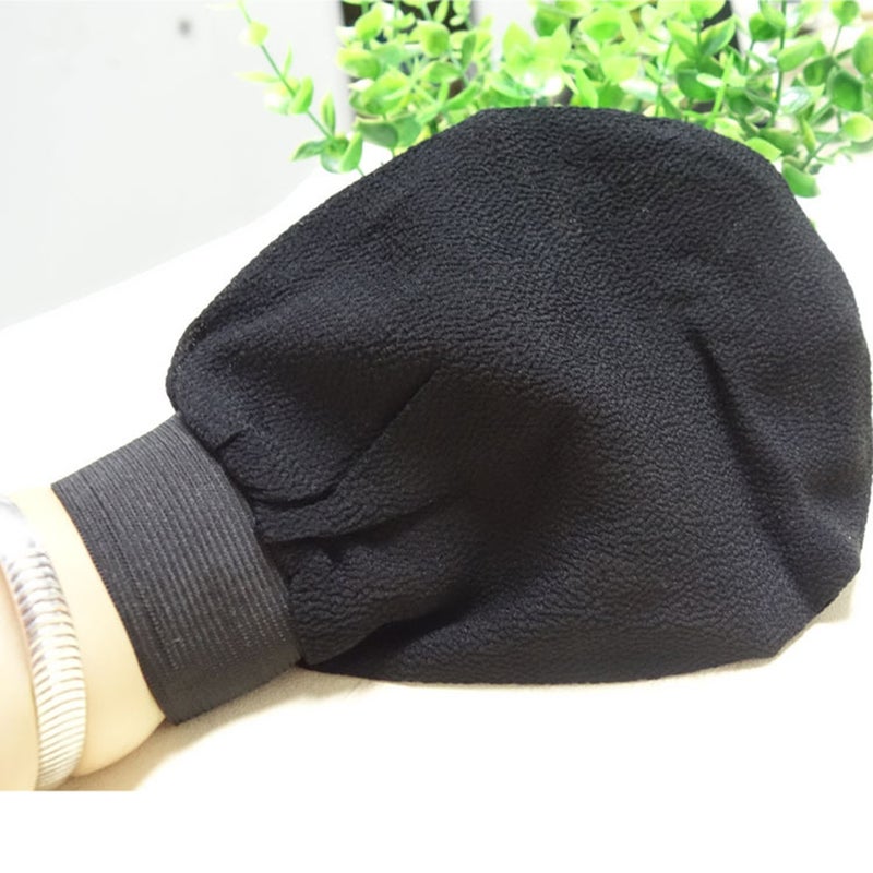 2pcs Bath Exfoliating Scrub Gloves Bath Shower Scrubber Dead Skin Remover for Men and Women(Black) - Image 5
