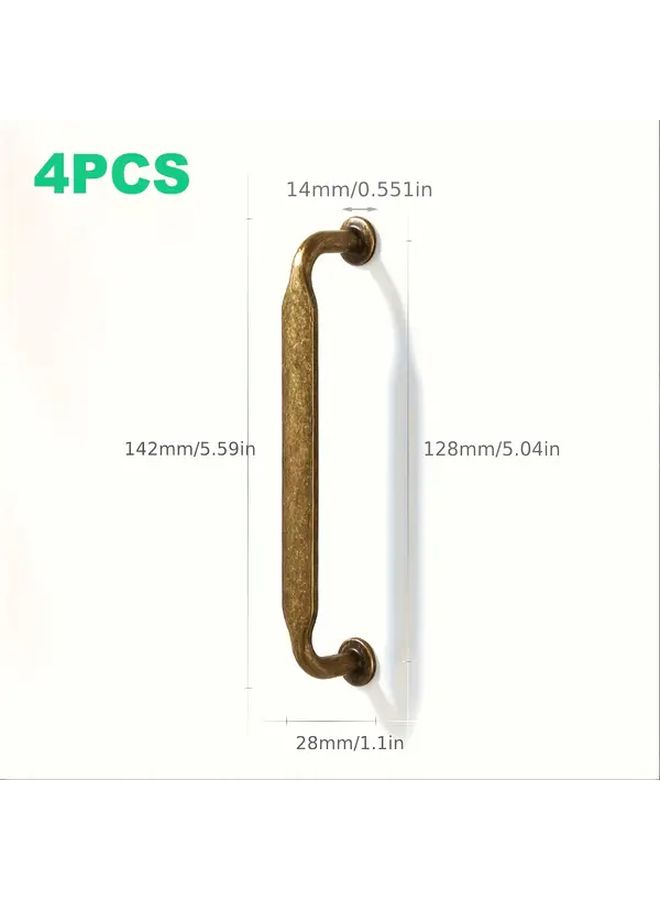 4pcs Antique Brass Cabinet Handles 128mm Center Hole Solid Metal Pull Knobs - Image 5