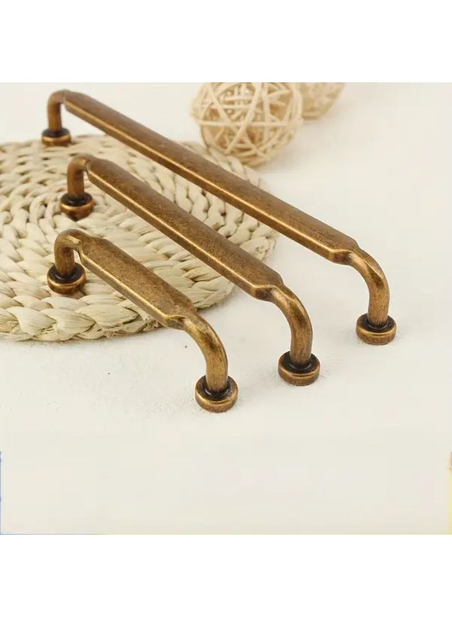 4pcs Antique Brass Cabinet Handles 128mm Center Hole Solid Metal Pull Knobs - Image 2