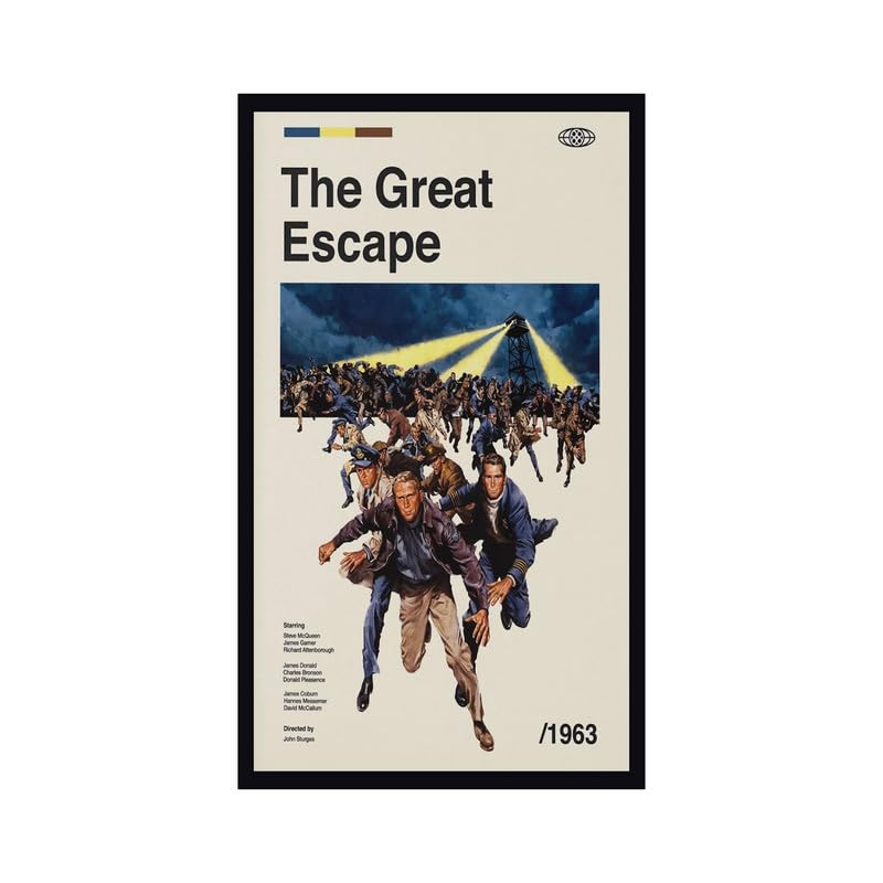 BLINKART BLINKART Aesthetic The Great Escape Movie Photo Frame Album Poster Mid Century Wall Art Print Decor For Home Bedroom Living Room Bedroom Home Office Study Room  - Image 1