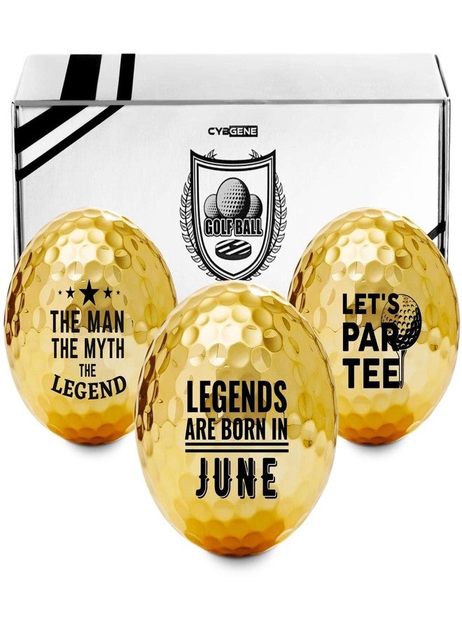 CybGene Birthday Gifts Golf Balls Set for Him, Golf Gifts for Men, Cool Accessories for Golfers, Birthday Golf Balls for Golf Lovers, Dad, Grandpa, Boyfriend, Husband, Brother, Uncle, Boss - June - Image 1