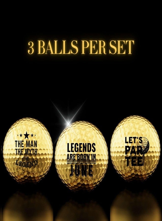 CybGene Birthday Gifts Golf Balls Set for Him, Golf Gifts for Men, Cool Accessories for Golfers, Birthday Golf Balls for Golf Lovers, Dad, Grandpa, Boyfriend, Husband, Brother, Uncle, Boss - June - Image 3