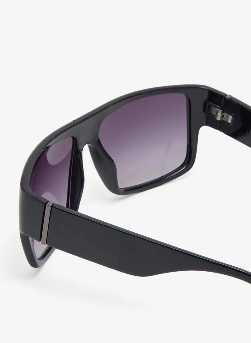 Redtag Men Black Wayfarer Sunglasses