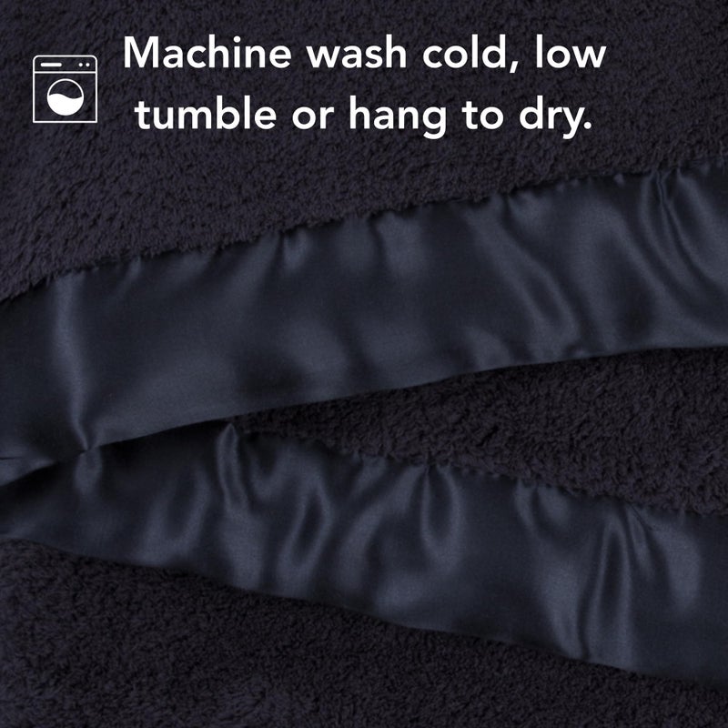 Little Giraffe Chenille Baby Blanket - 29x35” Soft Chenille with Satin Trim, Midnight | Ultra-Soft, Gentle & Safe, Lightweight & Breathable for Newborns & Toddlers - Image 4