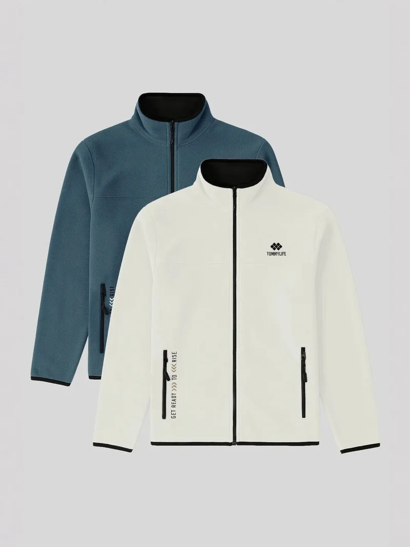 تومي لايف TOMMY Men's Plush Zip-Front Sweatshirt